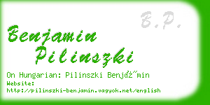 benjamin pilinszki business card